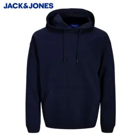 Jack & Jones Brink Navy Plain Hoodie Navy