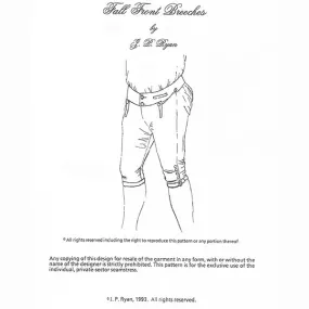 JP Ryan Fall Front Breeches Pattern