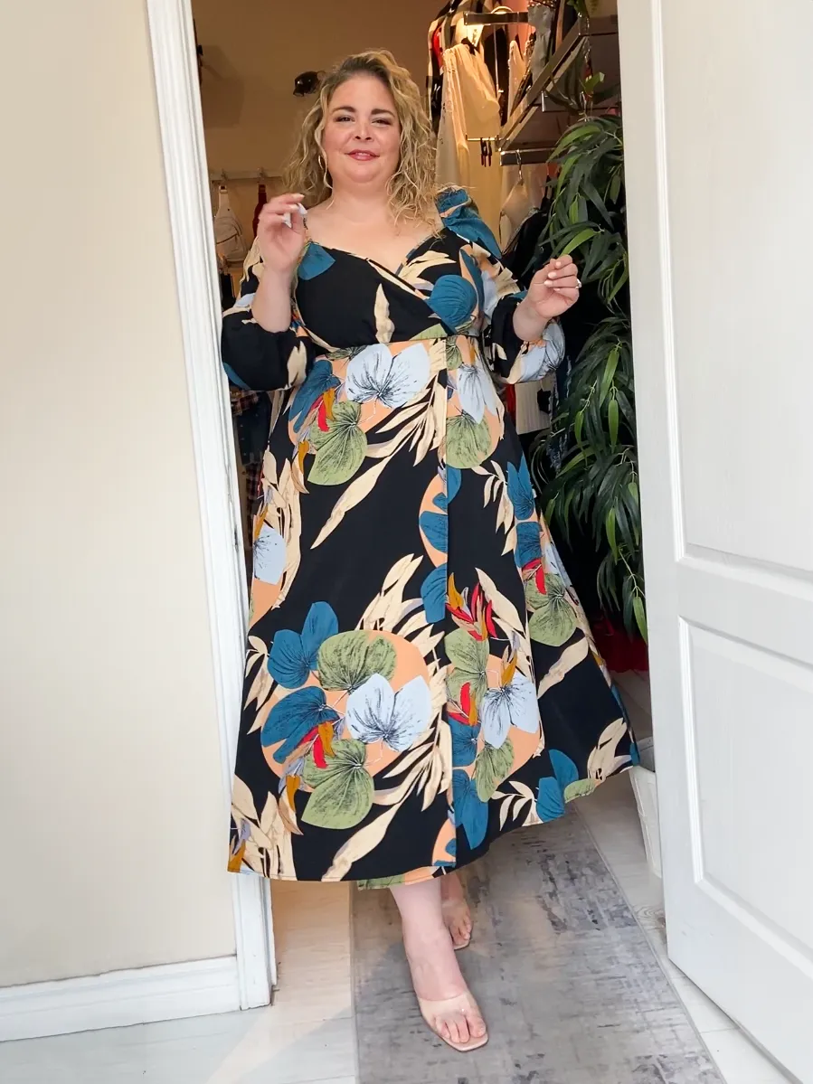 Kayla Plus Size Printed Dress