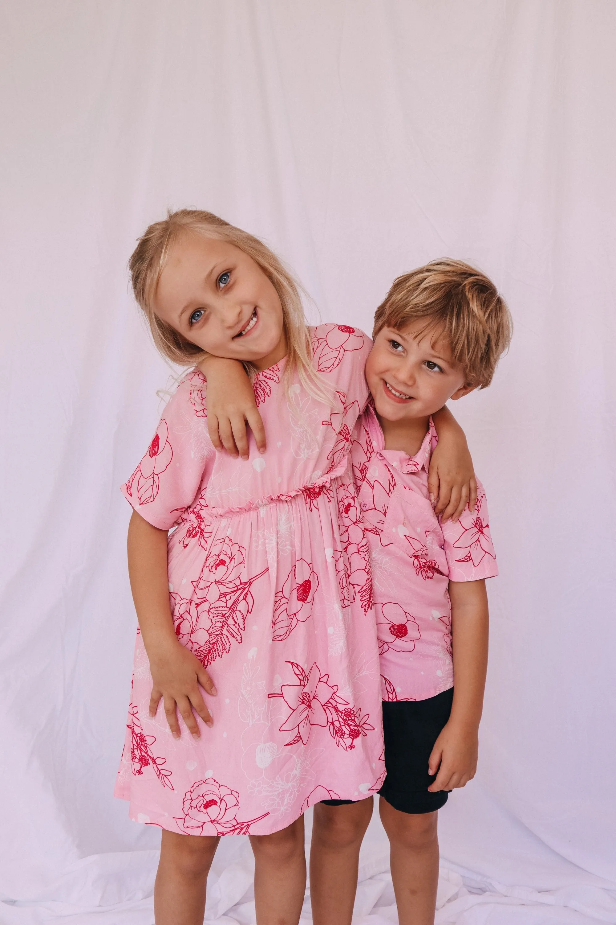 Kid's Button Up Shirt - Pretty in Pink