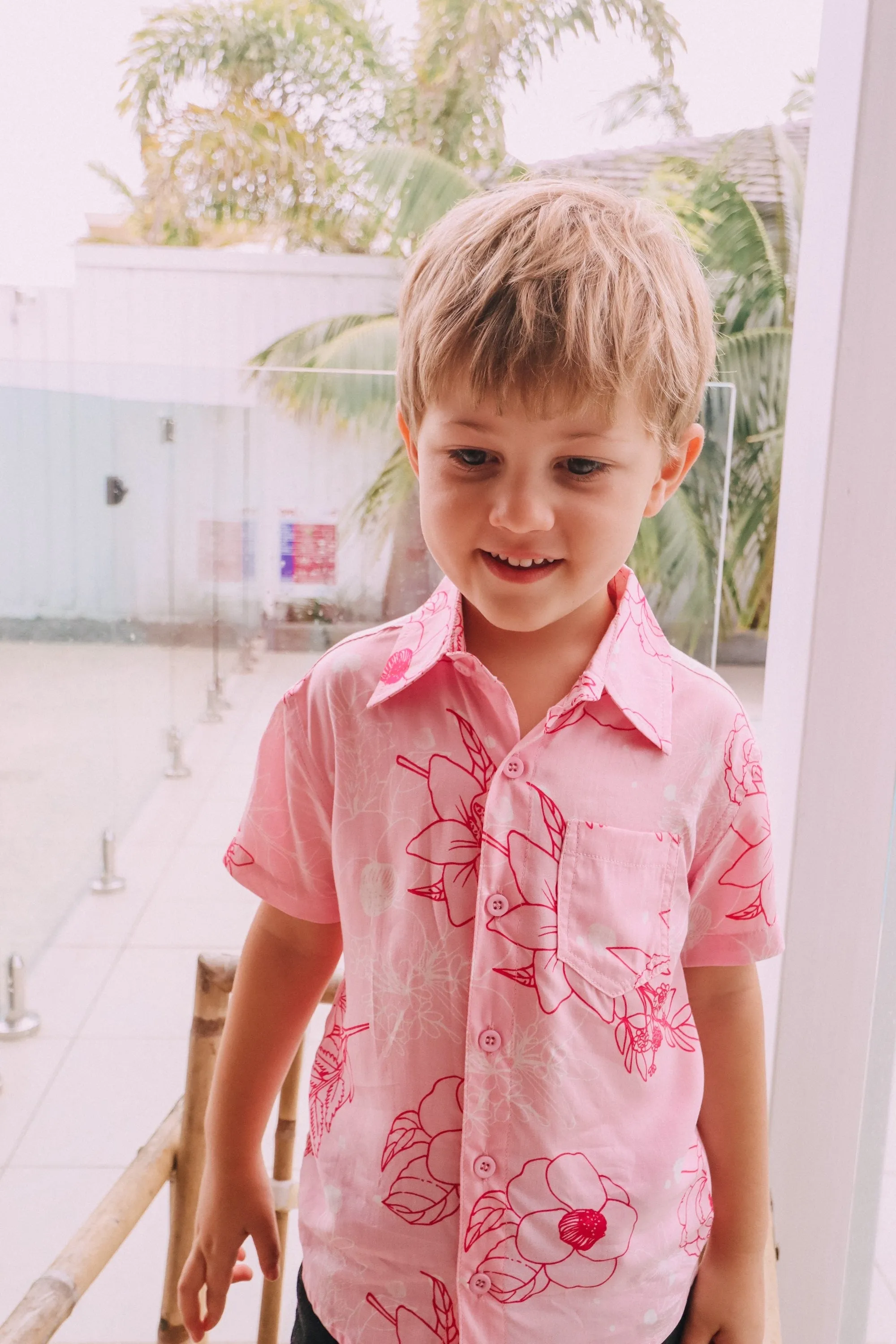 Kid's Button Up Shirt - Pretty in Pink