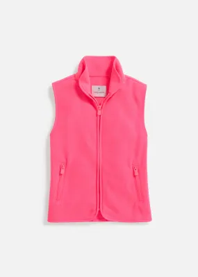 Kids Recess Vest in Vello Fleece (Neon Pink)