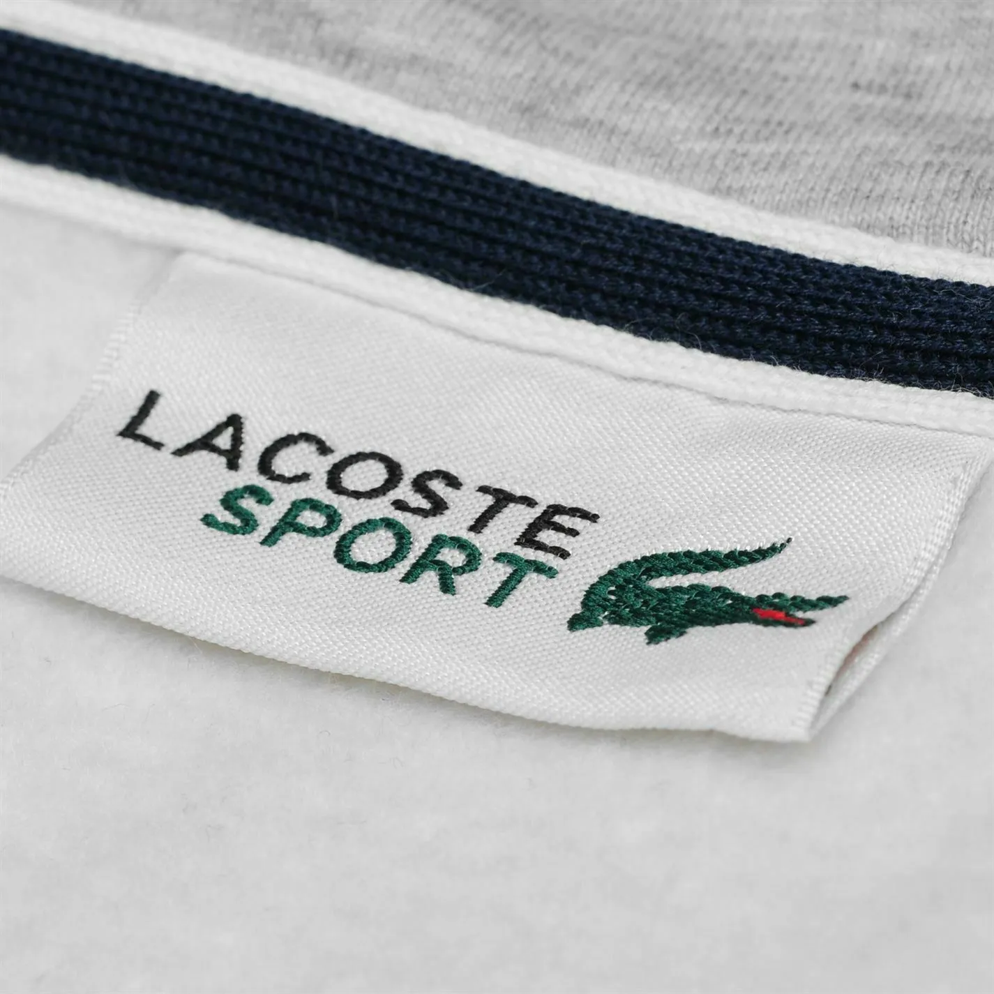 Lacoste Sport Men's Plain Full Zip Jacket Croc Drawstring Hood Grey Black Navy