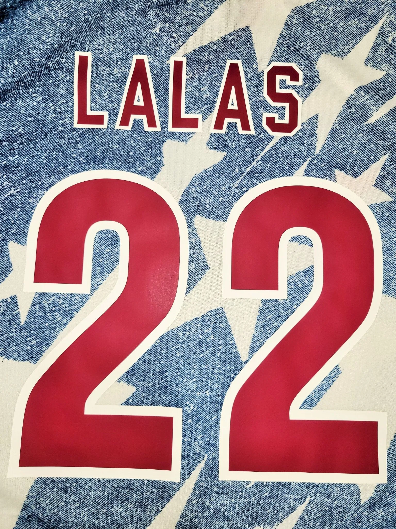 Lalas USA US 1994 WORLD CUP Denim Away Soccer Jersey 40-42 M