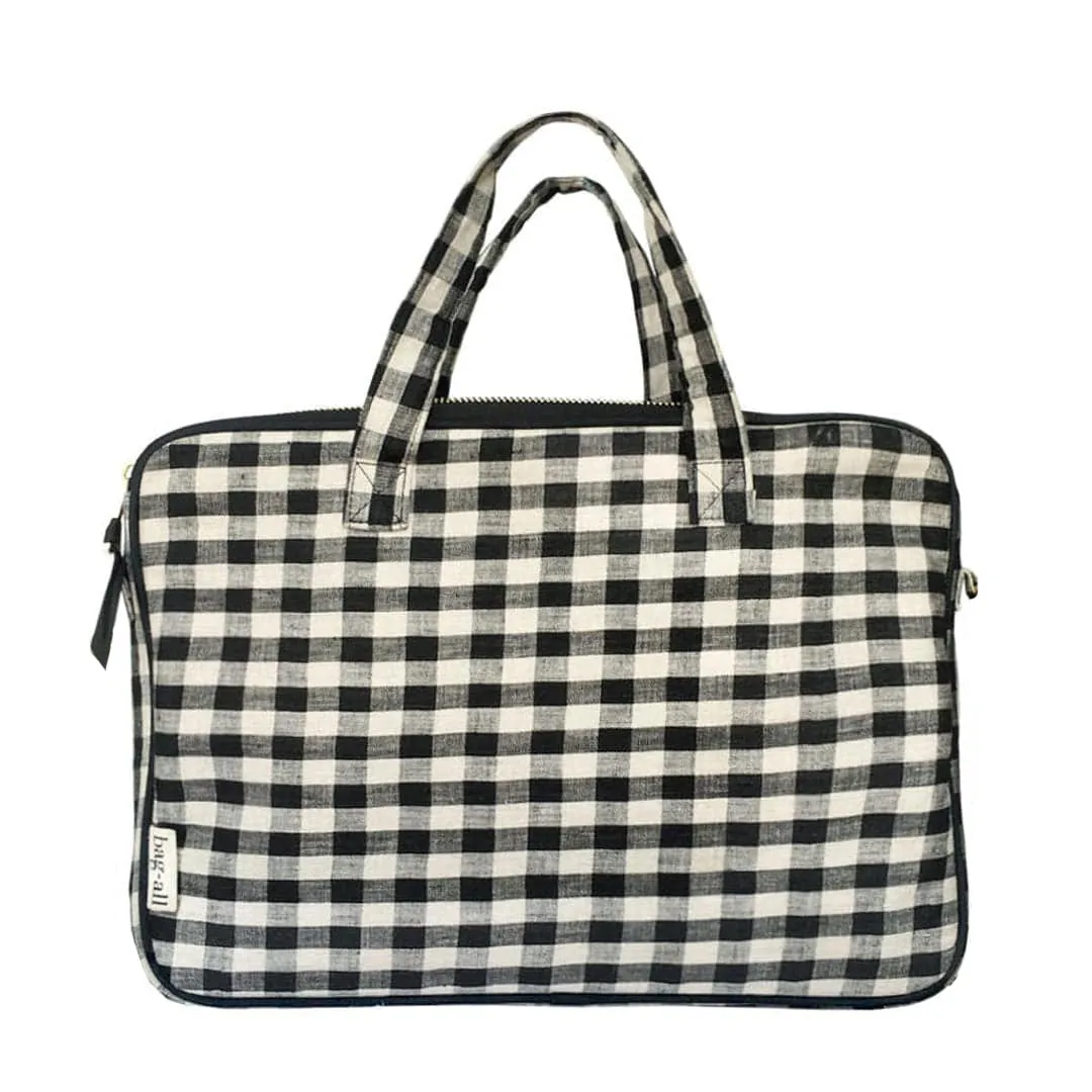 Laptop Case 13", Handle & Charger Pocket, Gingham