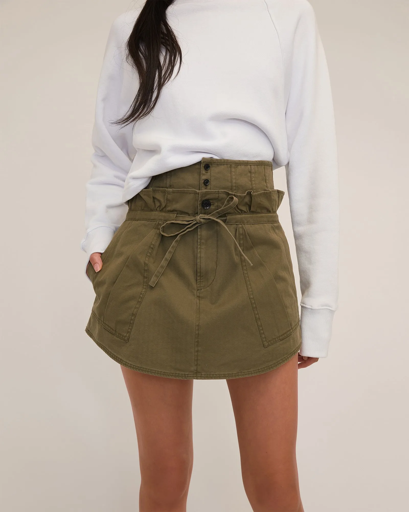 Layla Canvas Corset Cargo Mini Skirt