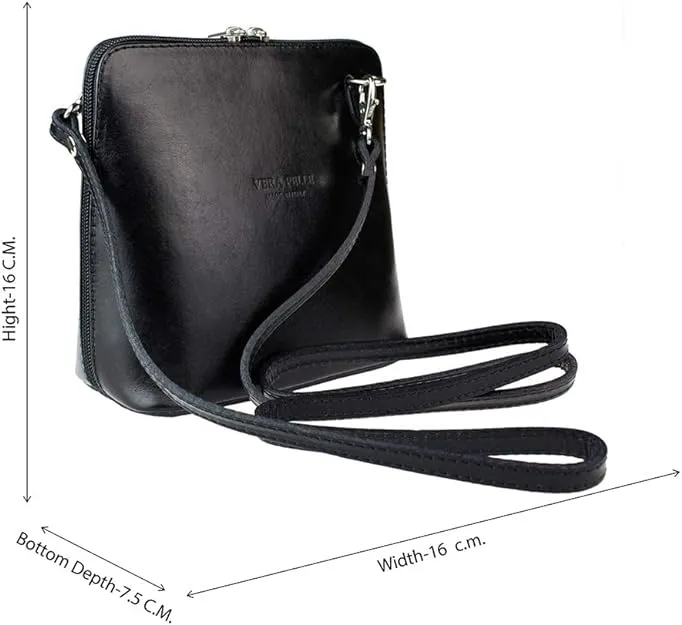 Leather Ladies Small Cross Body PS14 In Blacks