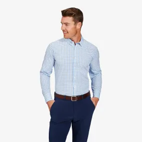 Leeward Long Sleeve Dress Shirt - Light Blue Gingham