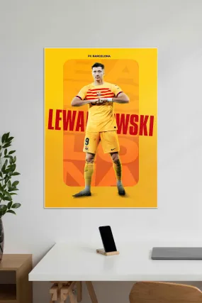 LEWANDOWSKI | FC Barcelona | FootBall Poster