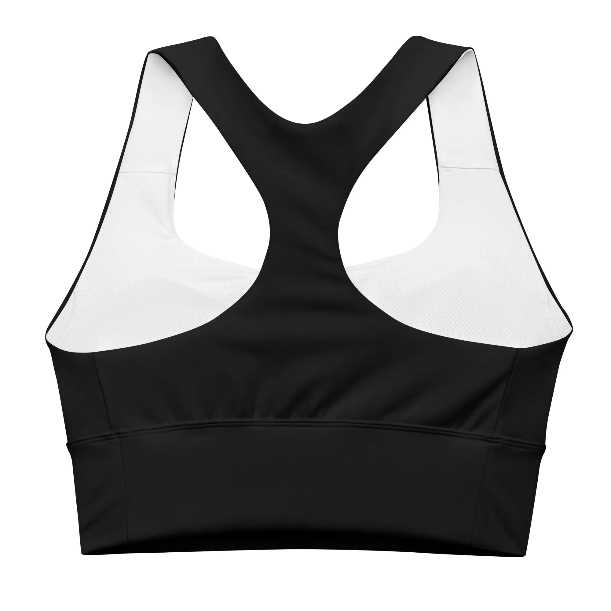 Longline Santa Black sports bra