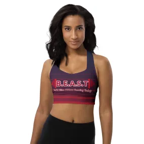  Longline sports bra blue-red gradient