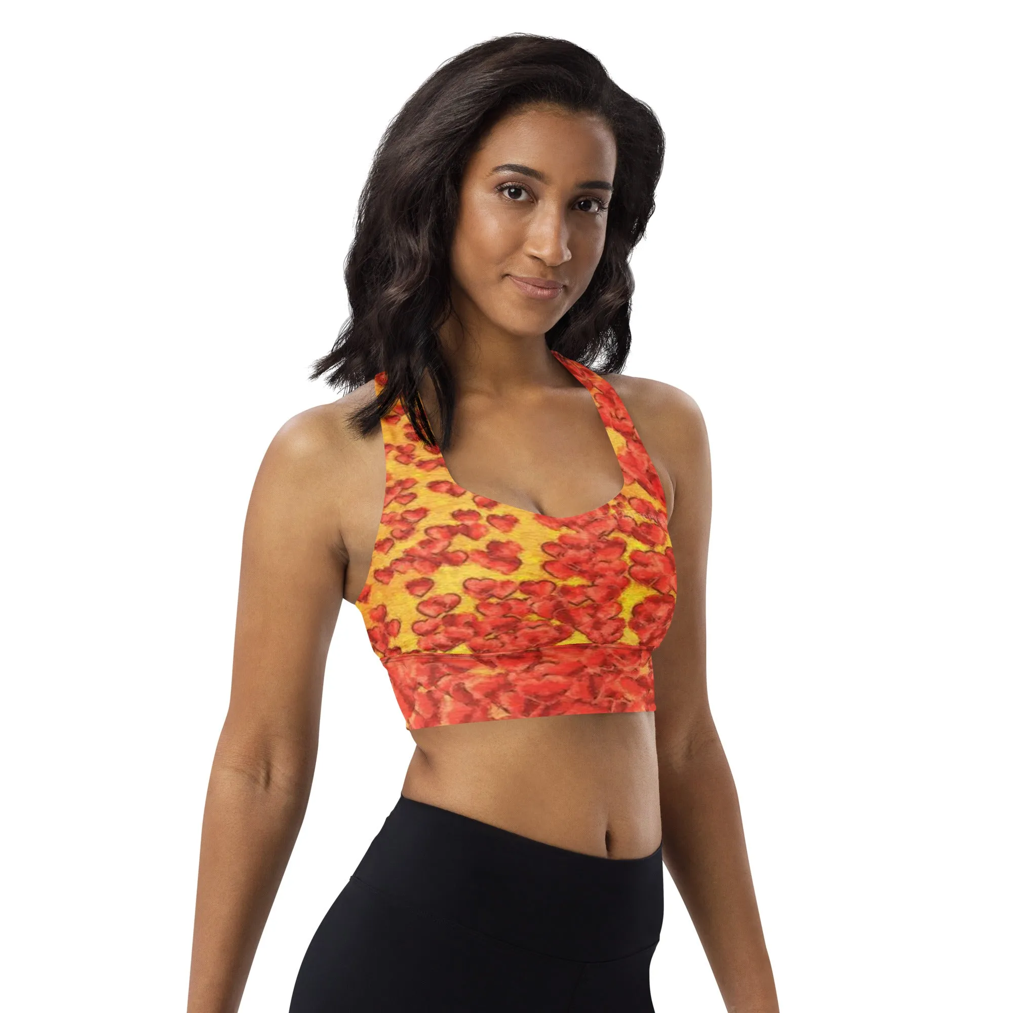 Longline sports bra orange