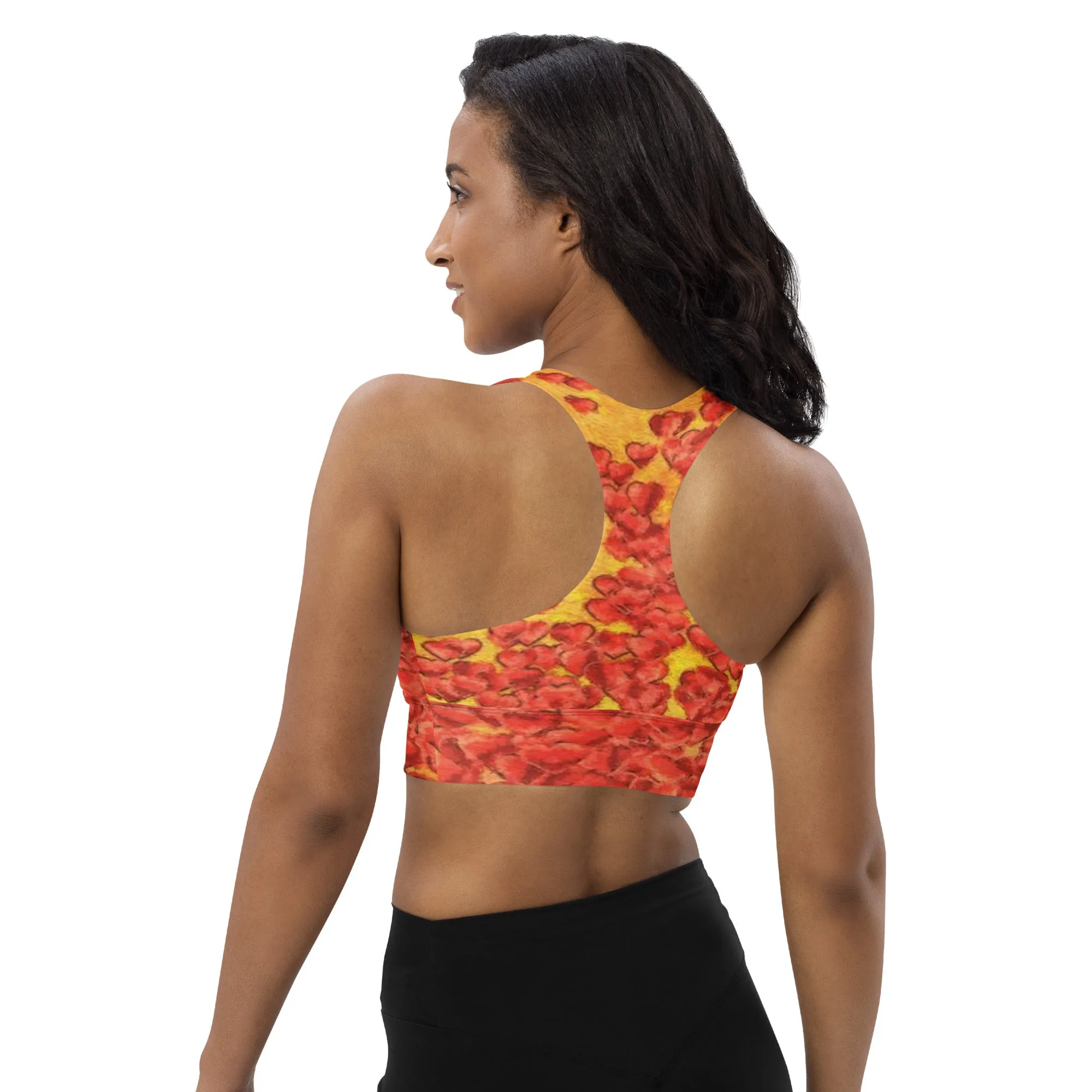 Longline sports bra orange