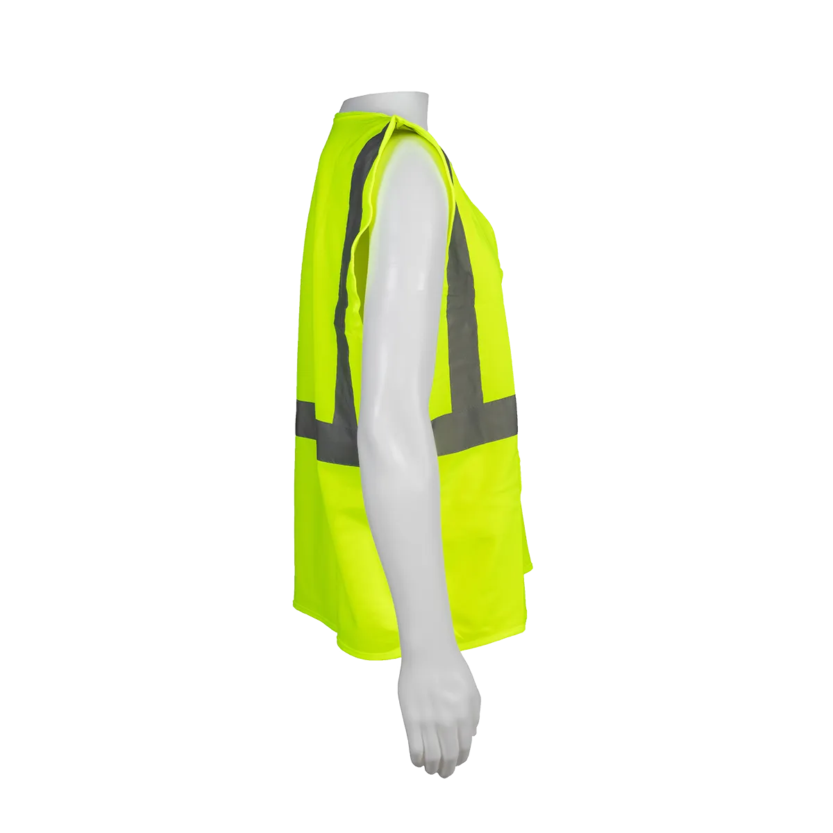 LV2-EC ANSI/ISEA 107-2020 CLASS 2 Economy Lime Solid Safety Vests Hook & Loop Closure