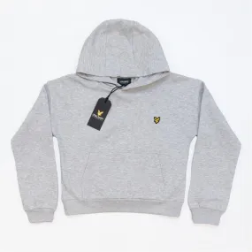 Lyle & Scott Girls Sweat Long Sleeve Light Grey Hoodie with Front Pocket