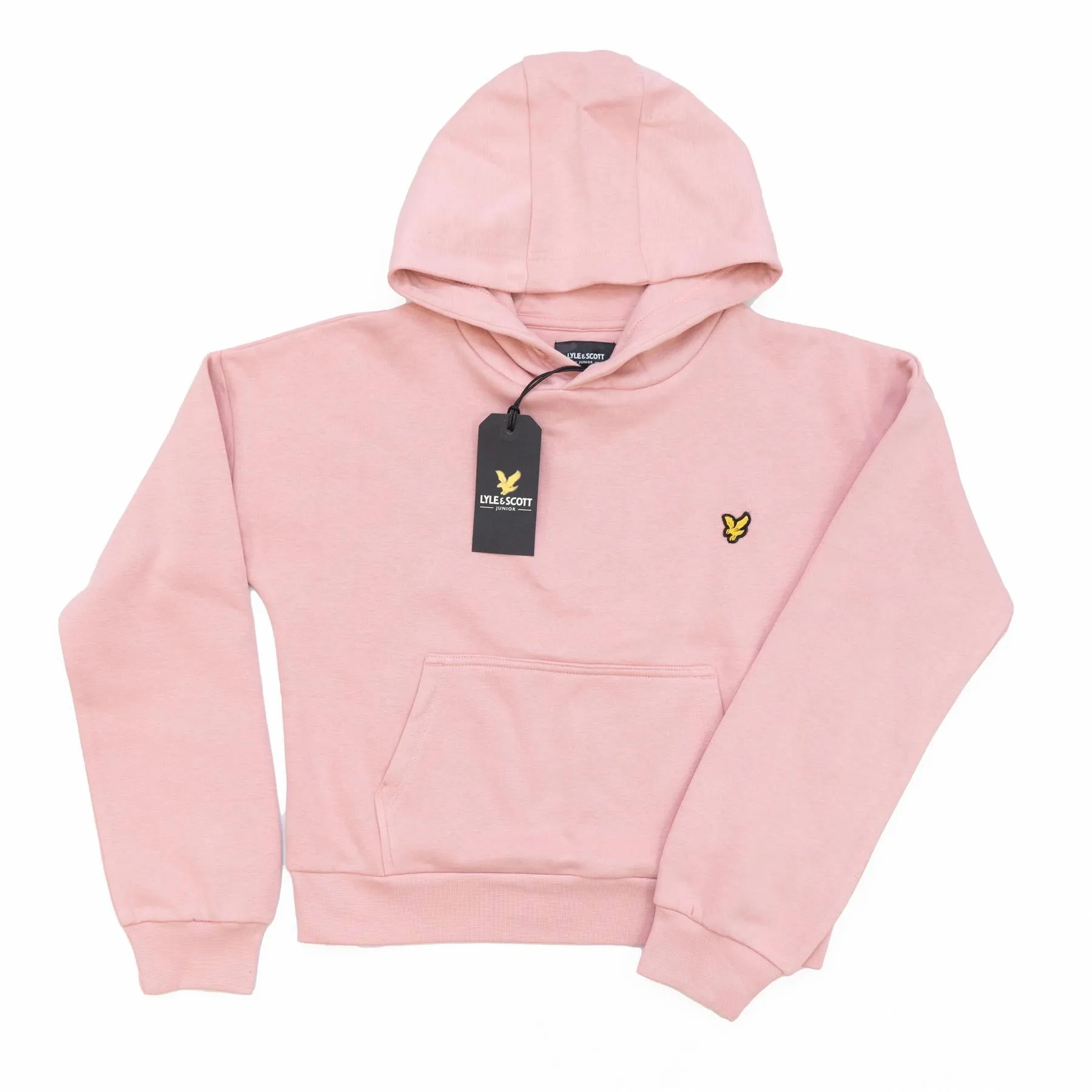 Lyle & Scott Girls Sweat Long Sleeve Pink Hoodie with Front Pocket