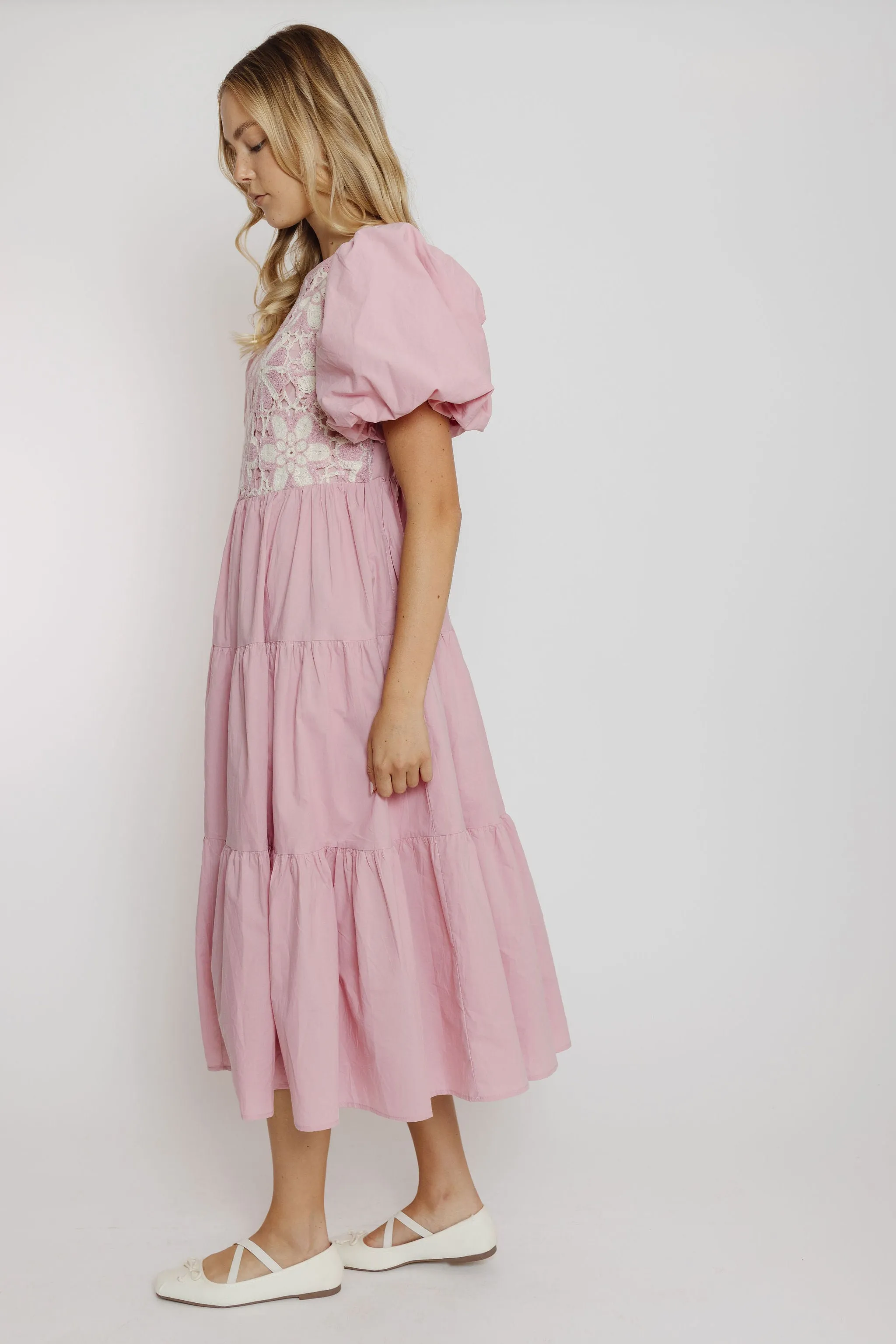 Maddie Dress in Ballerina Pink