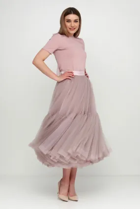 Magia tulle midi skirt