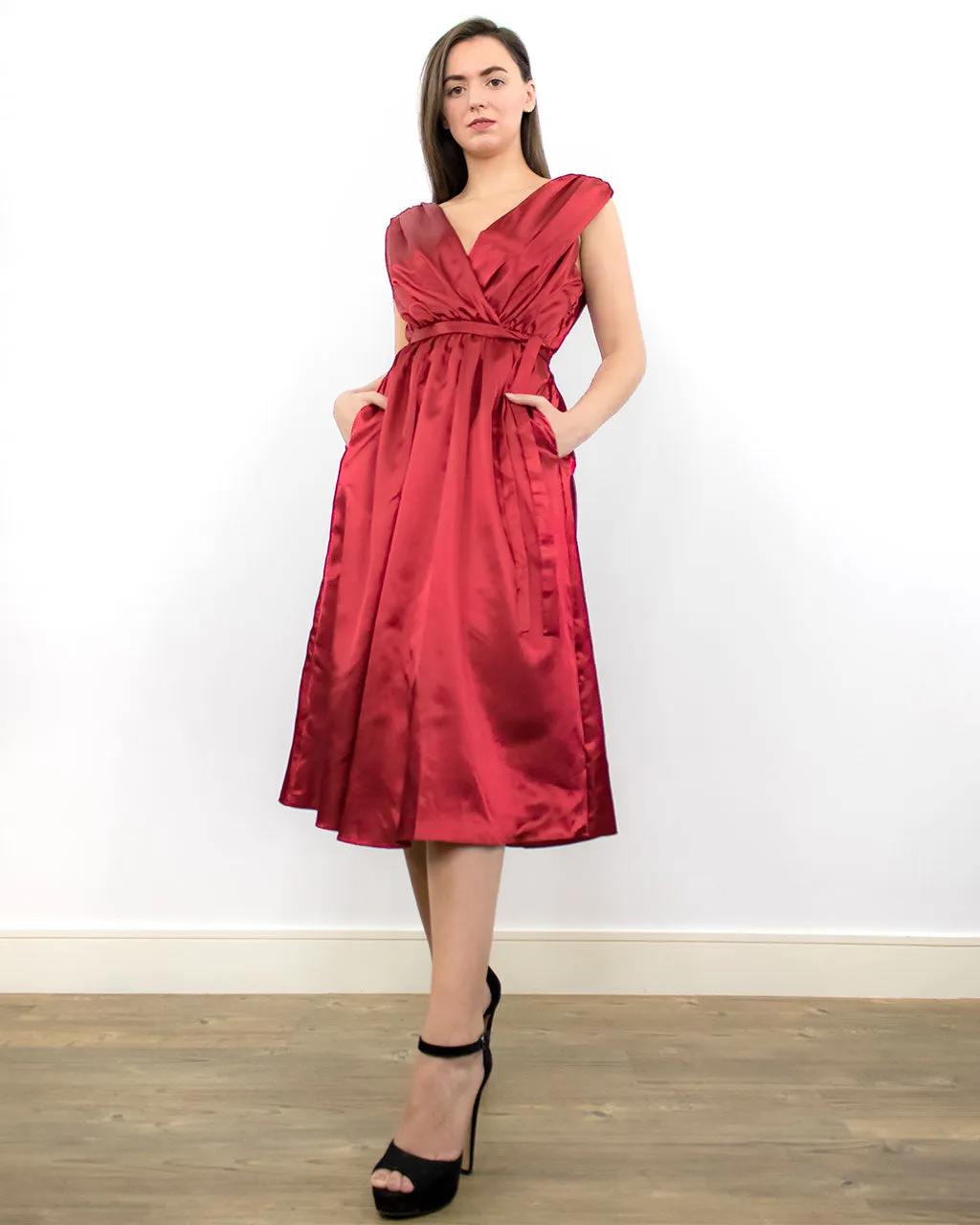 Maia Midi Red Occasion Dress