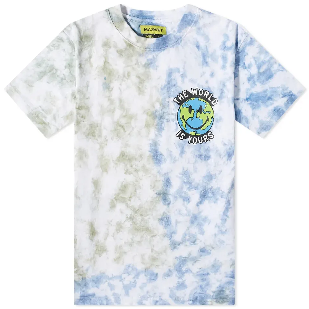 Market Smiley Peace And Harmony World Tee Tie-Dye.