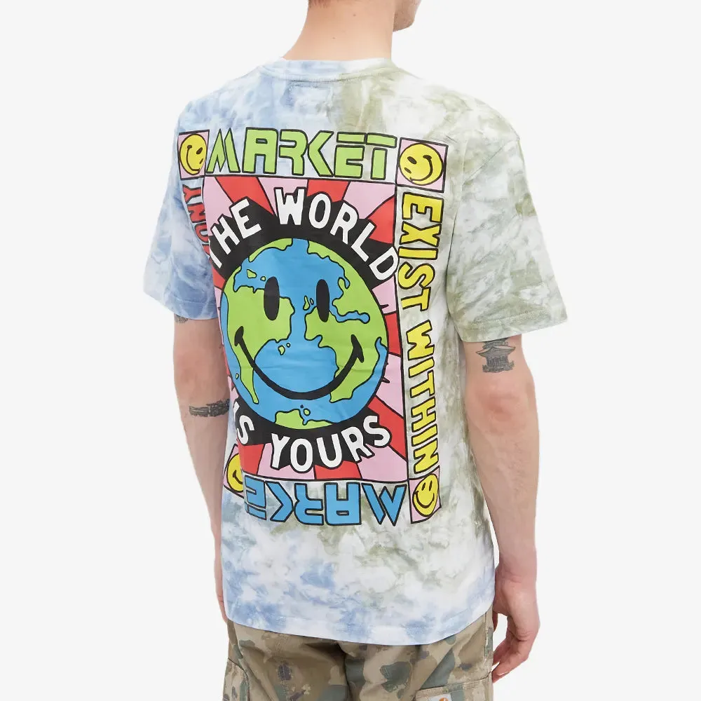 Market Smiley Peace And Harmony World Tee Tie-Dye.