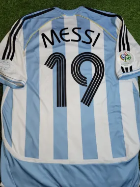 Messi Argentina 2006 WORLD CUP Home Soccer Jersey Shirt XL SKU# 739802