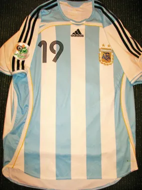 Messi Argentina 2006 World Cup PLAYER ISSUE FORMOTION Jersey Camiseta L