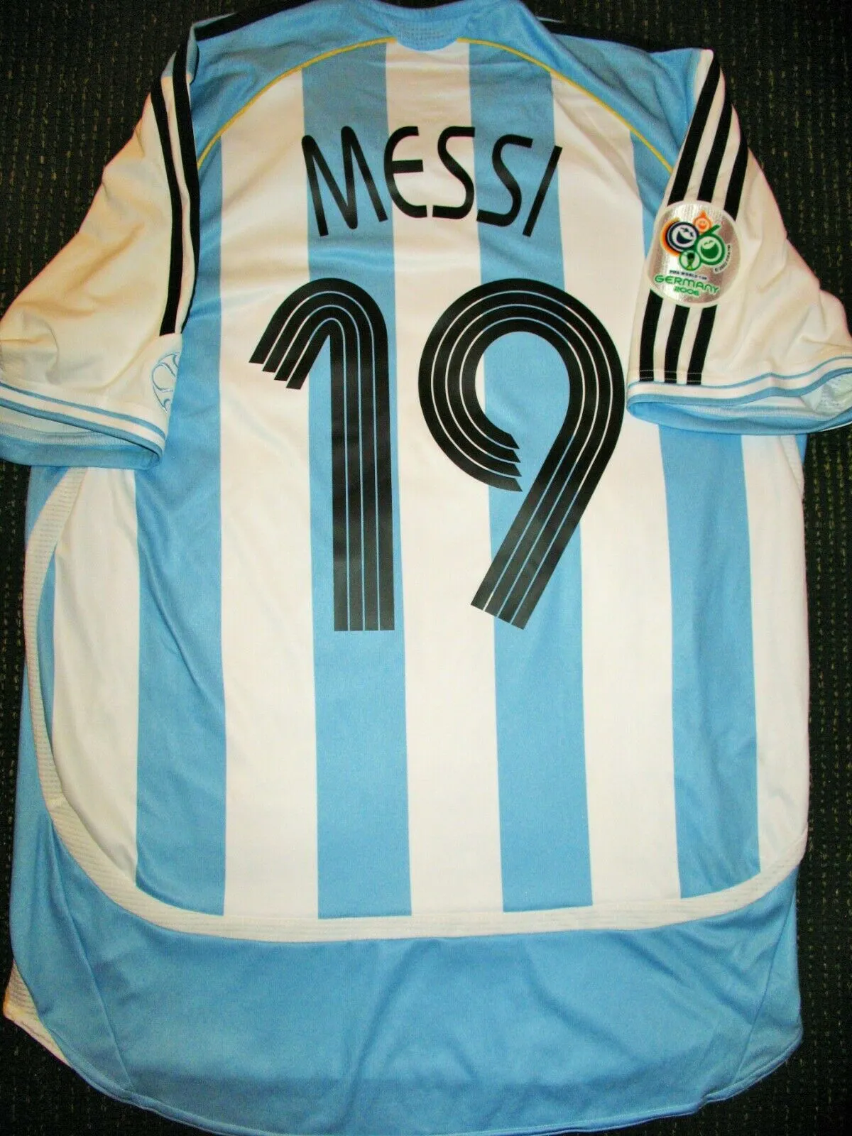 Messi Argentina 2006 World Cup PLAYER ISSUE FORMOTION Jersey Camiseta L