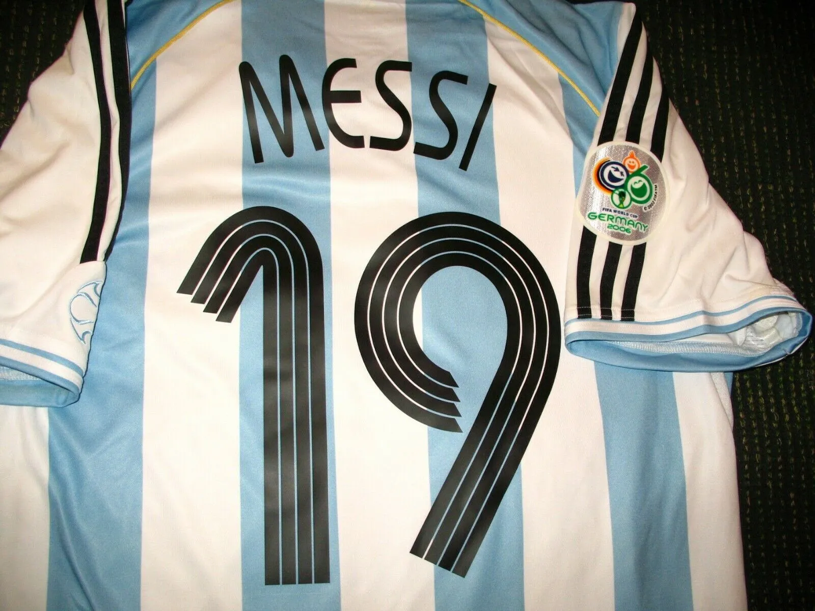 Messi Argentina 2006 World Cup PLAYER ISSUE FORMOTION Jersey Camiseta L