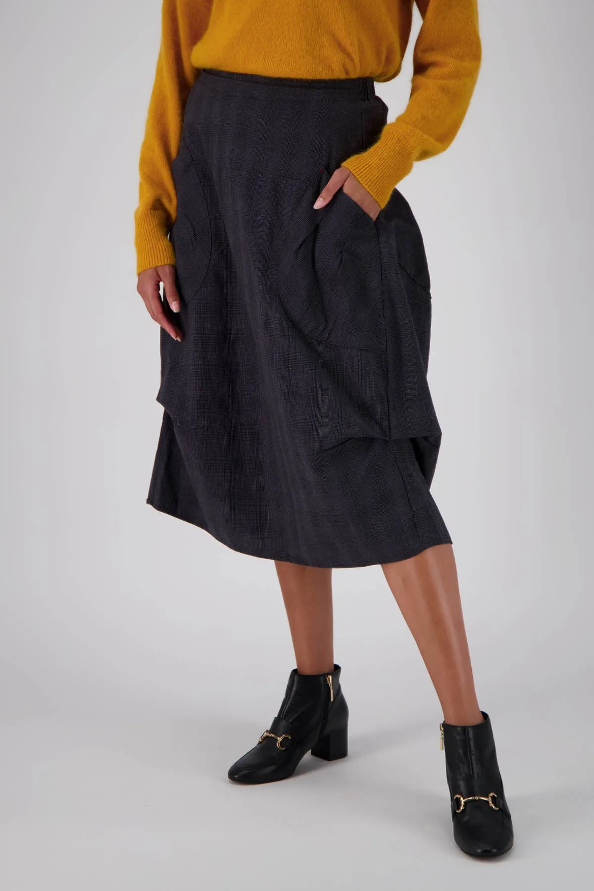 Milwaukee Textured Skirt Charcoal