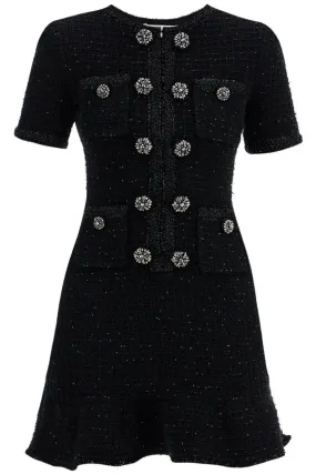 MINI BOUCLé DRESS WITH SEQUINS AND JEWEL