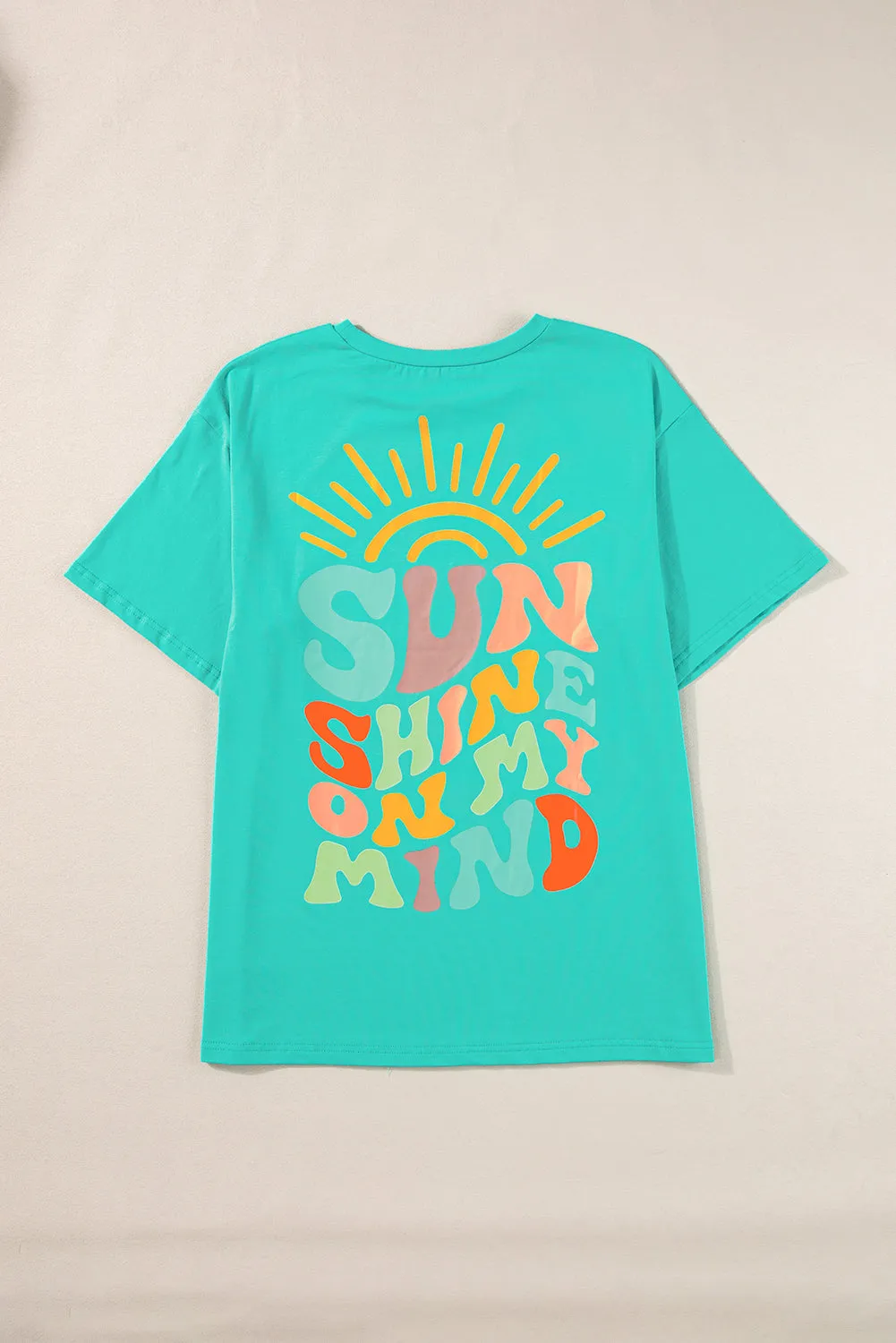 Mint Green SUNSHINE ON MY MIND Graphic Tee