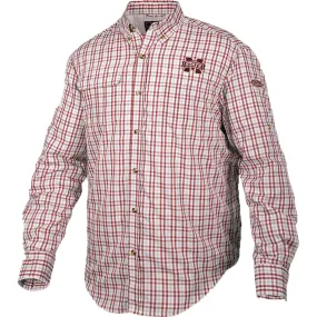 Mississippi State Gingham Plaid Wingshooter's Shirt L/S