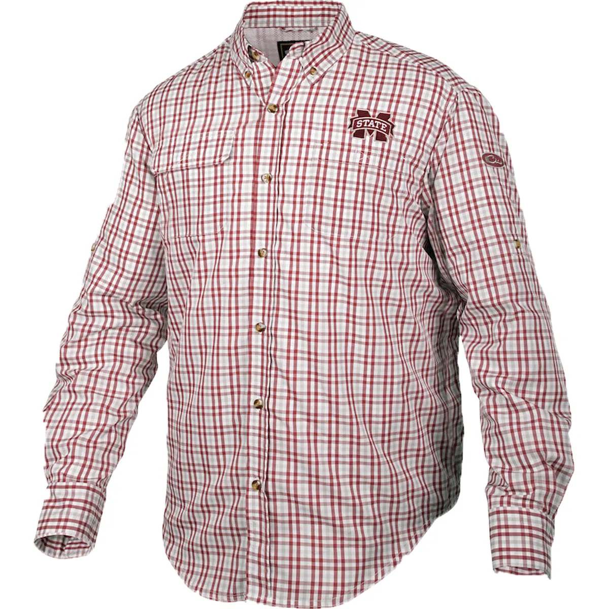 Mississippi State Gingham Plaid Wingshooter's Shirt L/S