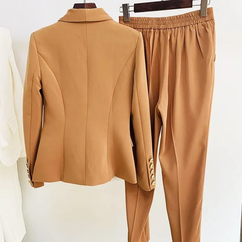 Office Ladies Blazer Pants Suit - Stylish, Comfortable, and Professional | Spring/Autumn Season Suit