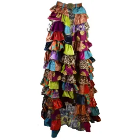 Patchwork Ruffle Skirt