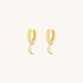 Patience Moon Plain Hoops