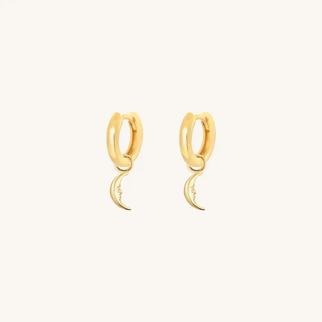 Patience Moon Plain Hoops