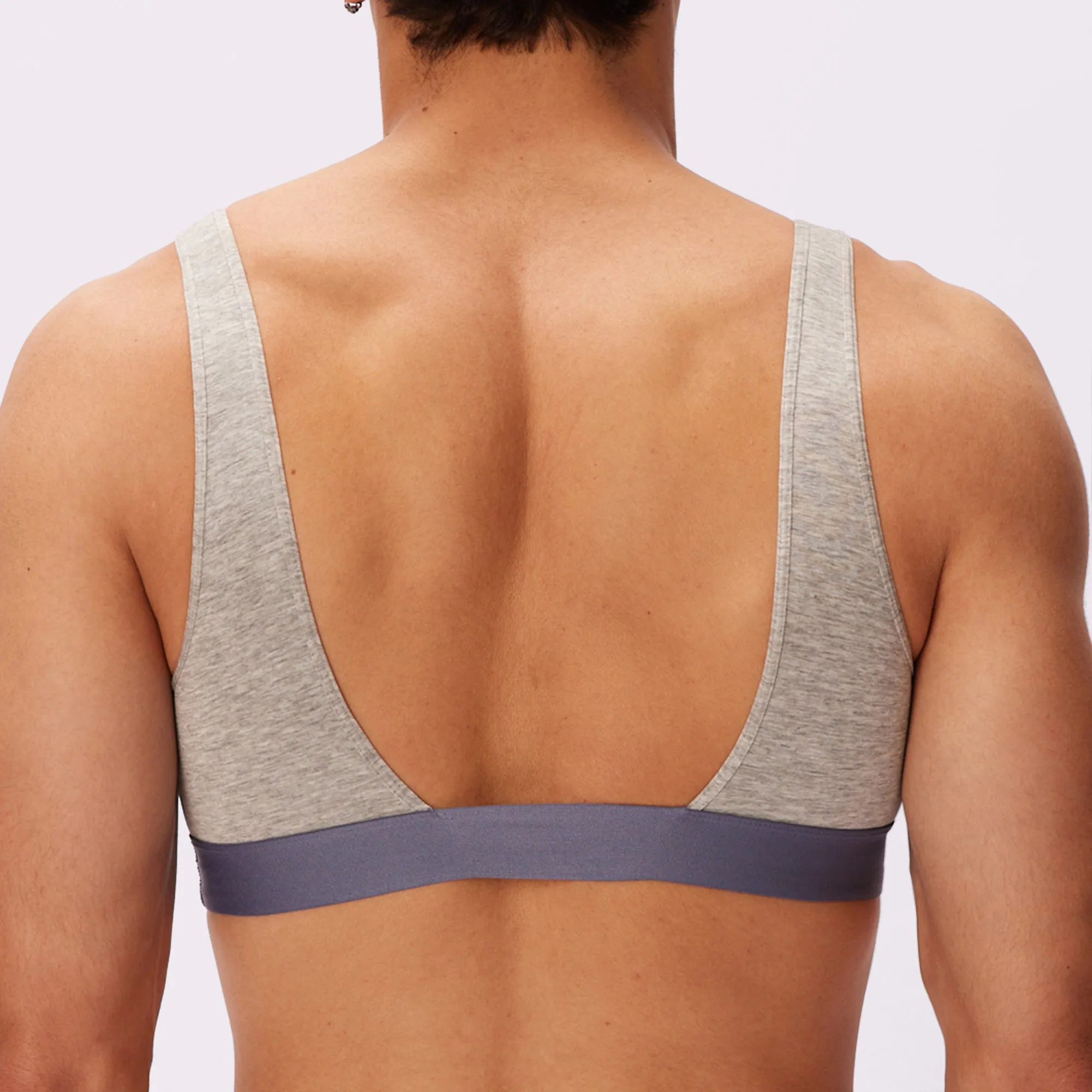 Plunge Back Scoop Bralette | New:Cotton | Archive (Thunder)