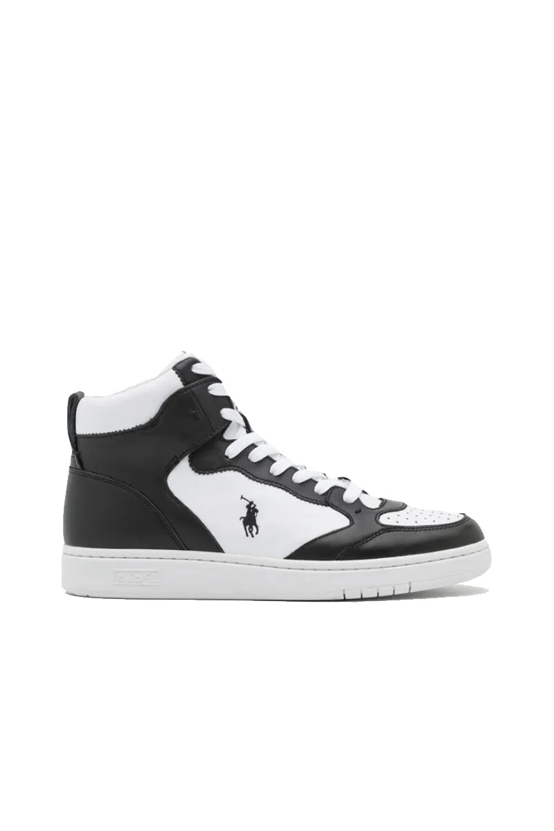 Polo Crt High Sneakers Low Top Lace - White Black