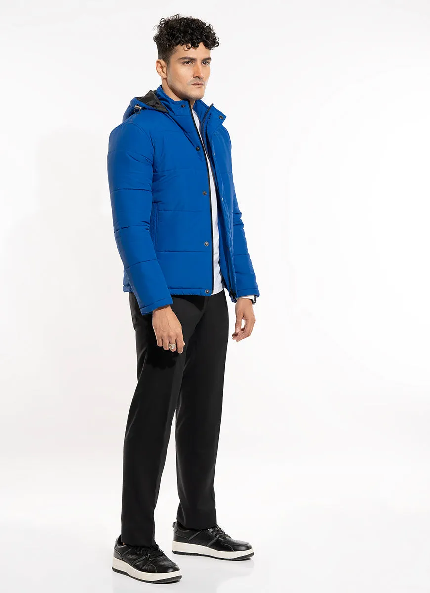 Puffer Jacket - Parachute Bubble Hoddies Blue Plain