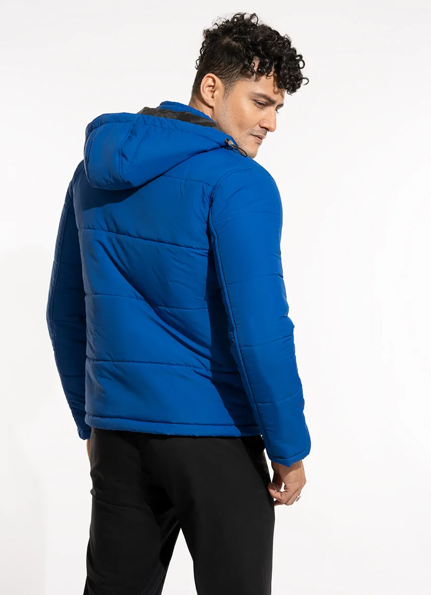 Puffer Jacket - Parachute Bubble Hoddies Blue Plain