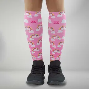 Rainbow Unicorns Compression Leg Sleeve