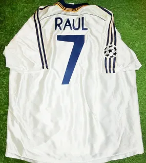 Raul Real Madrid Home 1998 1999 INTERCONTINENTAL CUP Jersey Shirt Camiseta XL