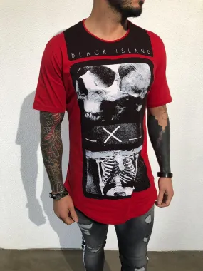 Red Oversize Printed T-Shirt BL134 Streetwear T-Shirts