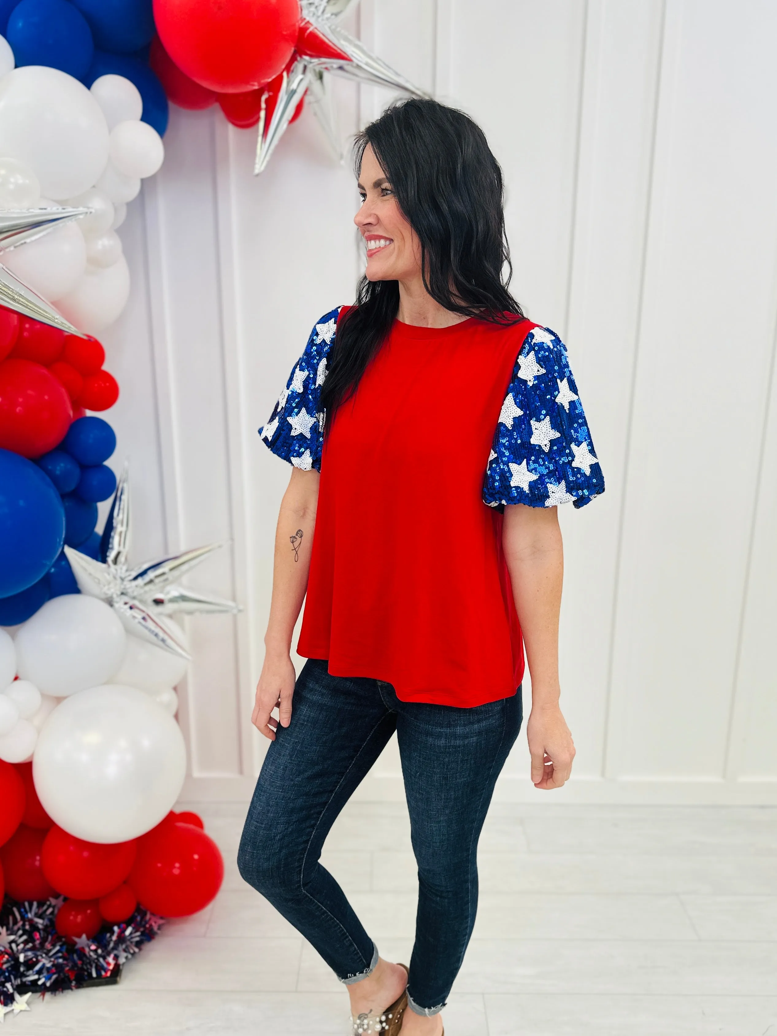 REG/CURVY Stars Shine Like The Fourth Of July Top