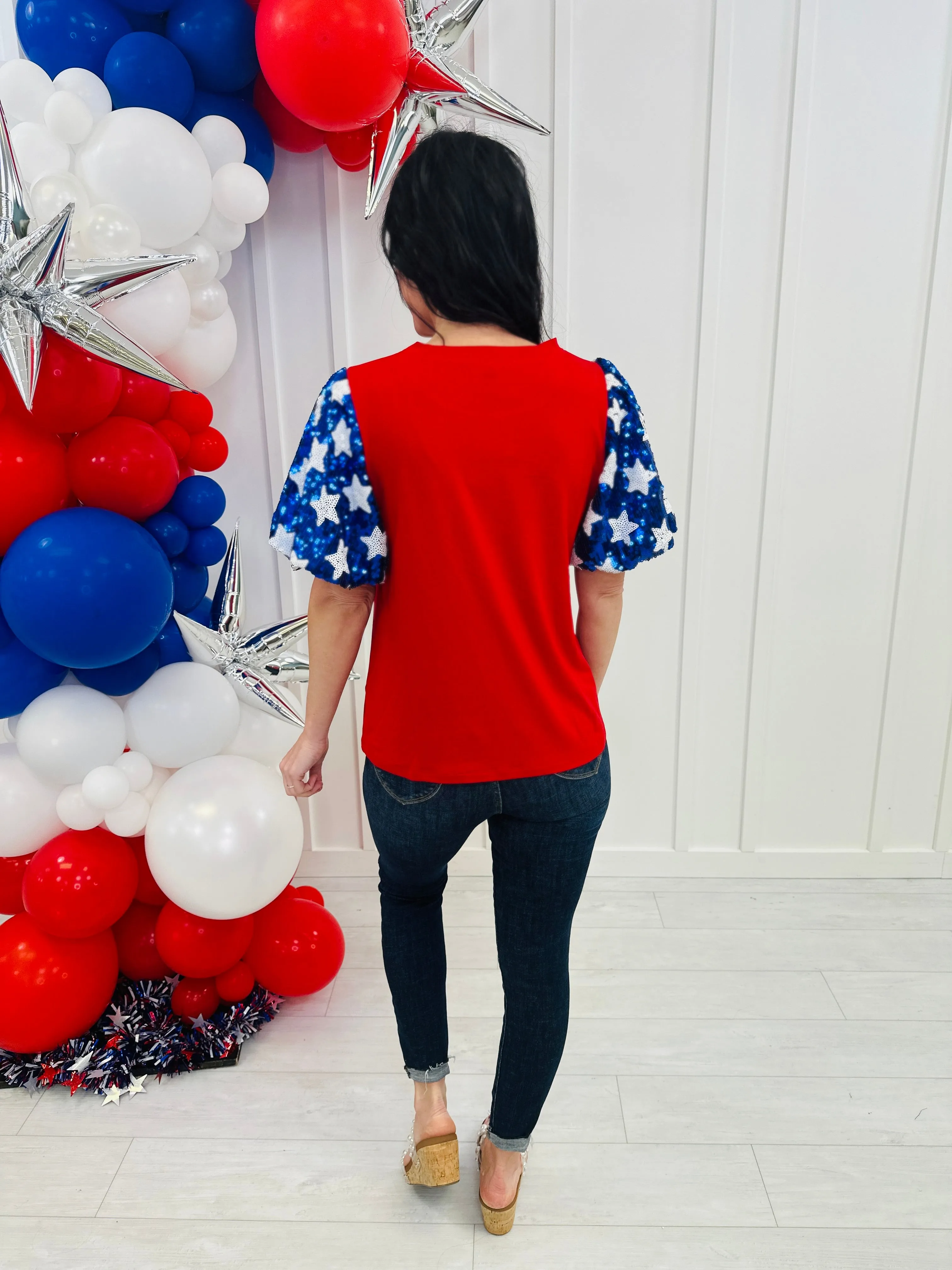 REG/CURVY Stars Shine Like The Fourth Of July Top