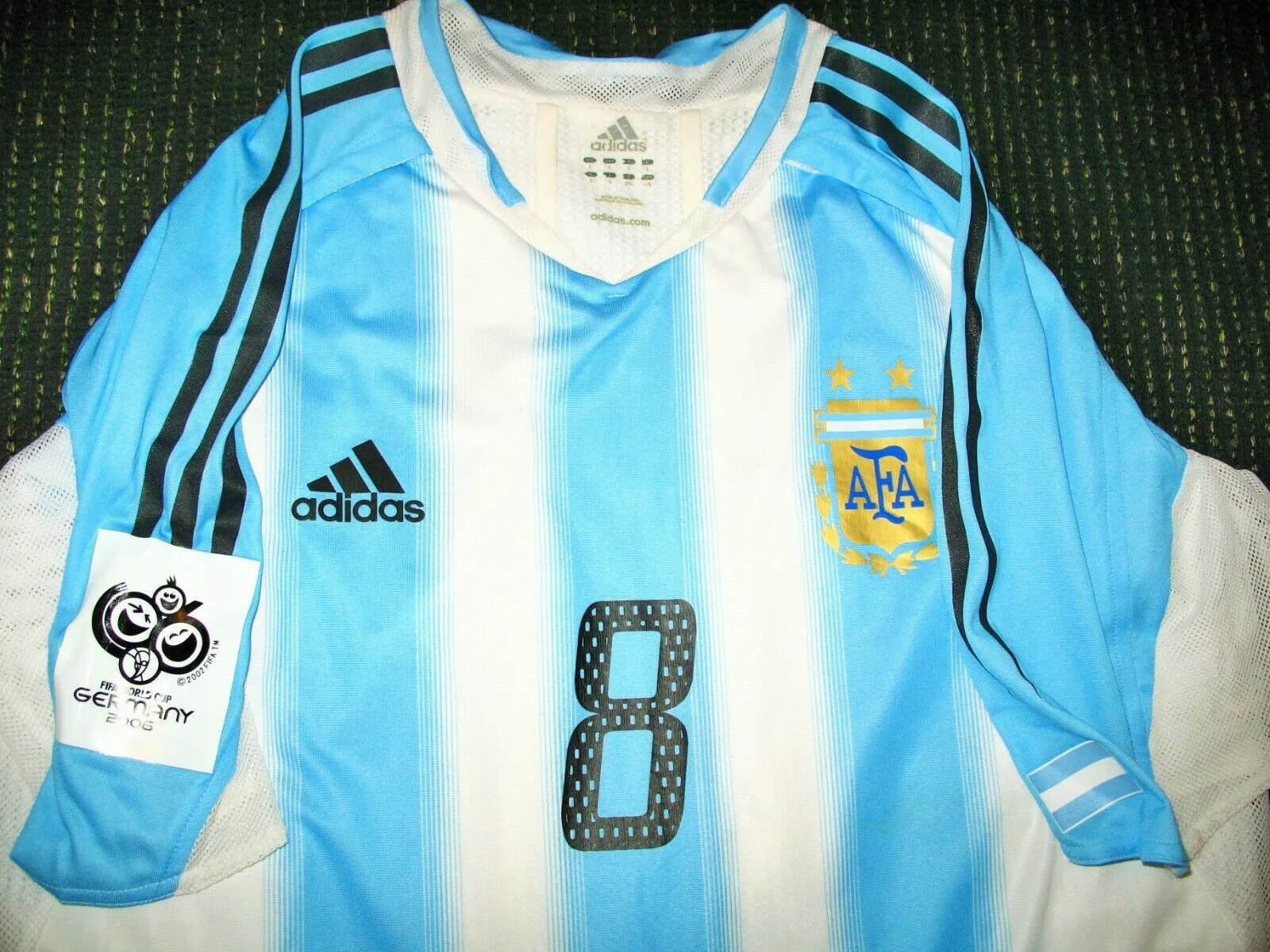 Riquelme Argentina 2005 MATCH WORN Jersey Boca Juniors Shirt Camiseta L