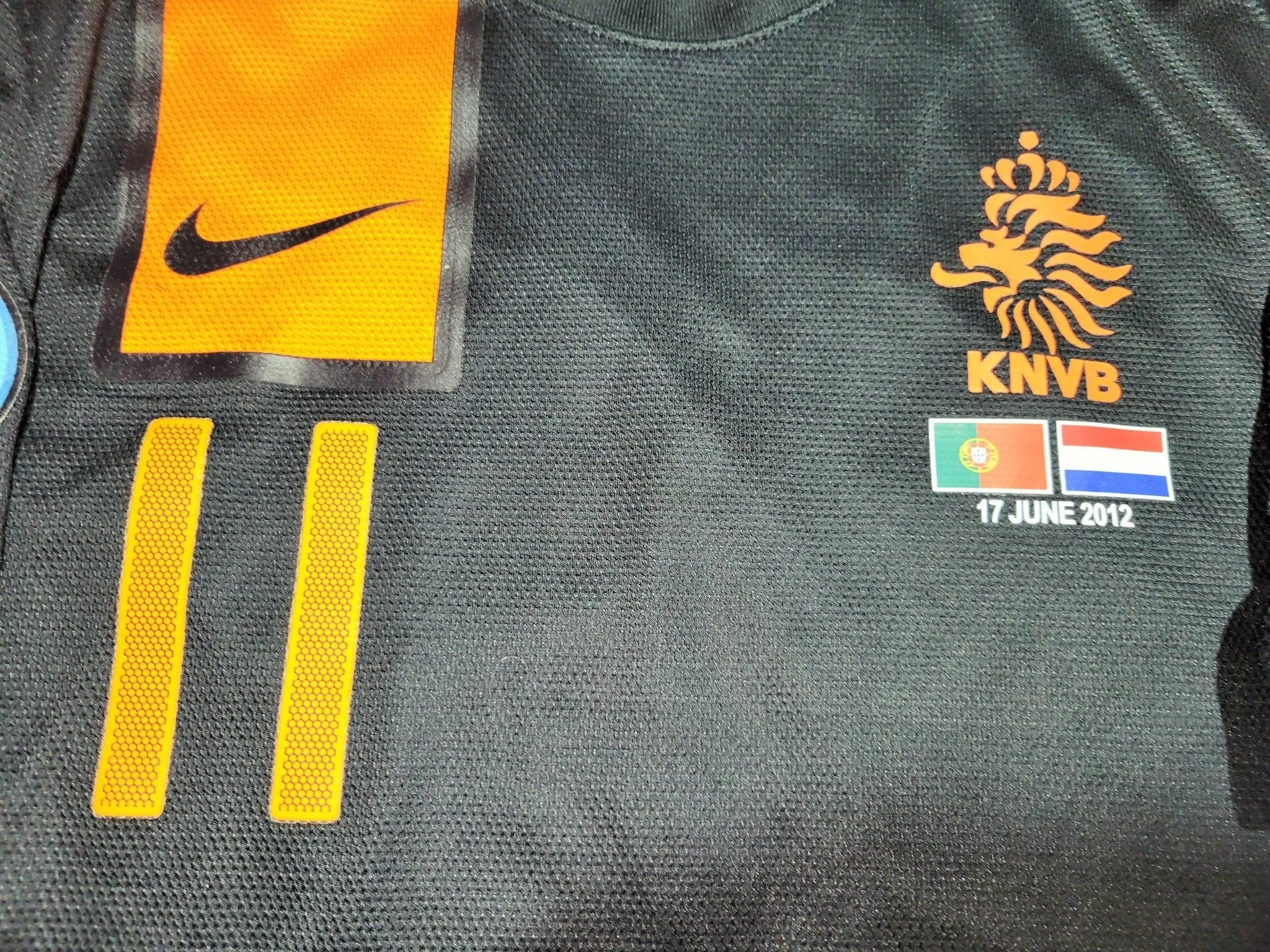 Robben Netherlands Holland 2012 EURO CUP Soccer Away Jersey Shirt L SKU# 447290-010