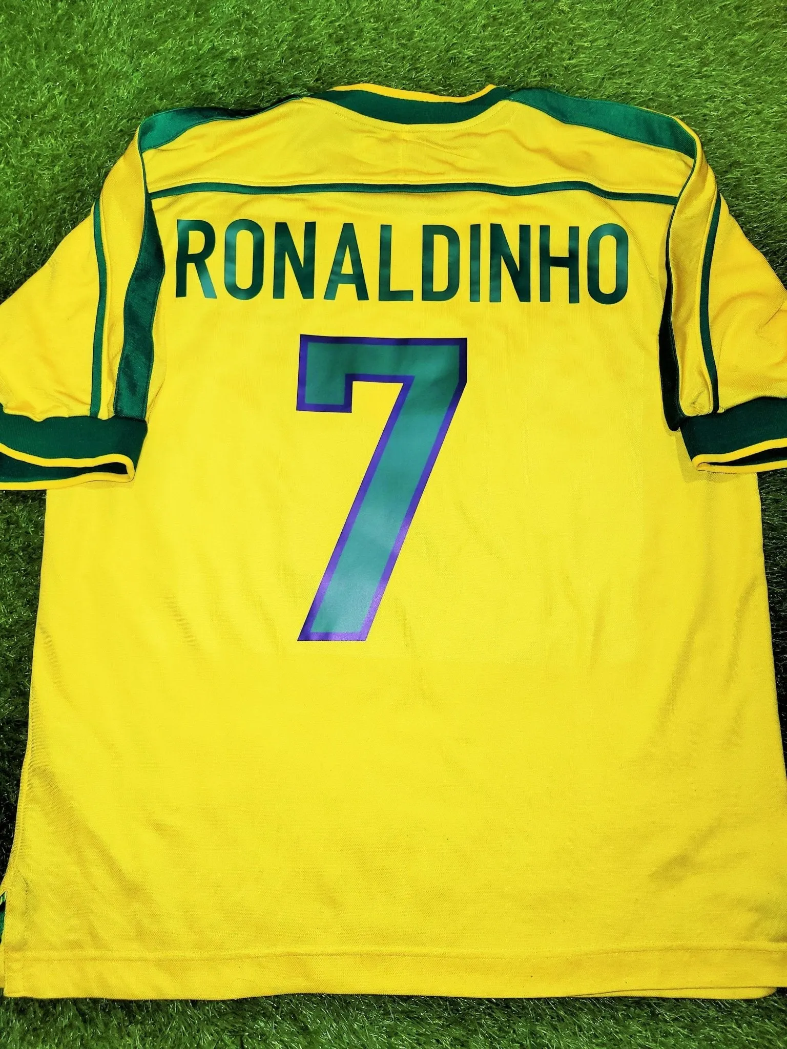 Ronaldinho Brazil 1999 CONFEDERATIONS CUP Home Nike Jersey Shirt Camiseta L